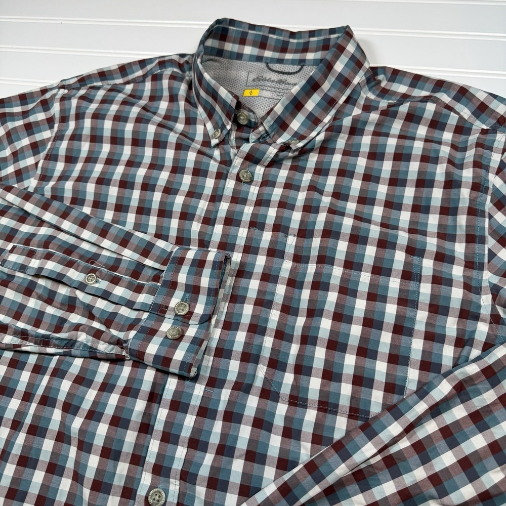 Eddie Bauer Travex L/S Classic Fit Button‎ Up Shirt Men's L Multicolor Plaid GUC